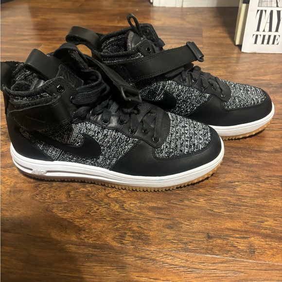 Lunar Force 1 Flyknit Workboot 'Black White' Mens 8 - Picture 1 of 5